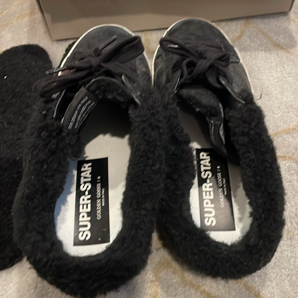 Golden Goose Python Print Leather and Shearling Slide - Picture 5 of 6